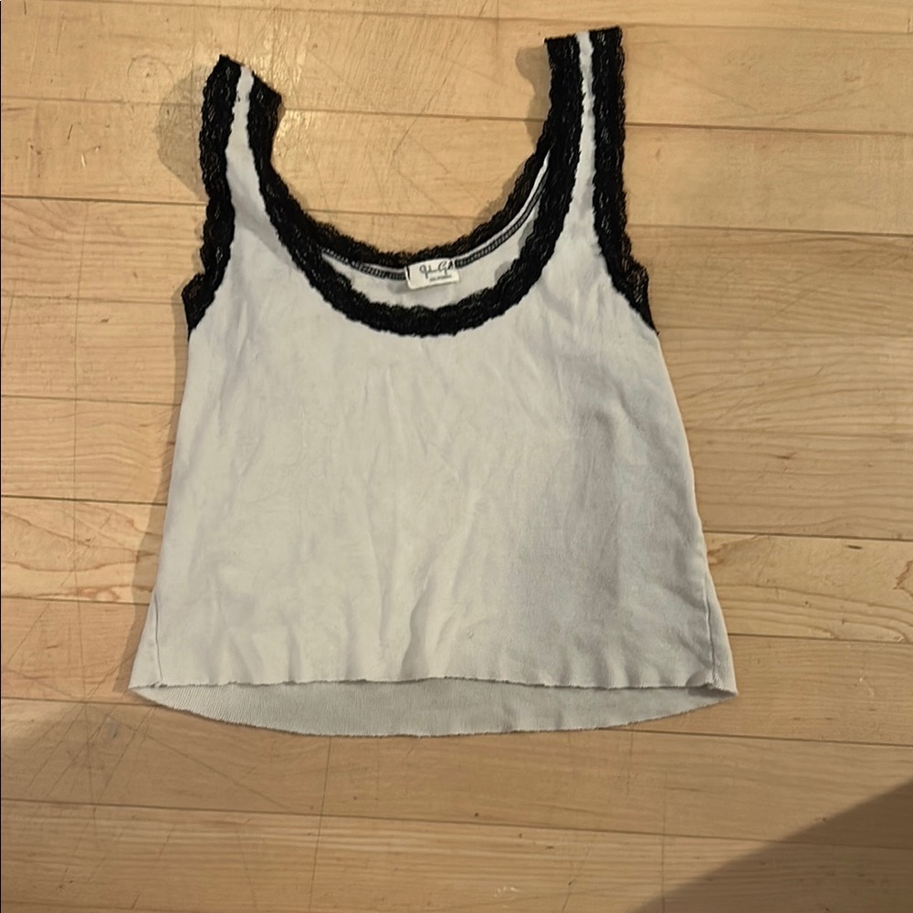 John galt light grey lace Sleeveless Tank Top